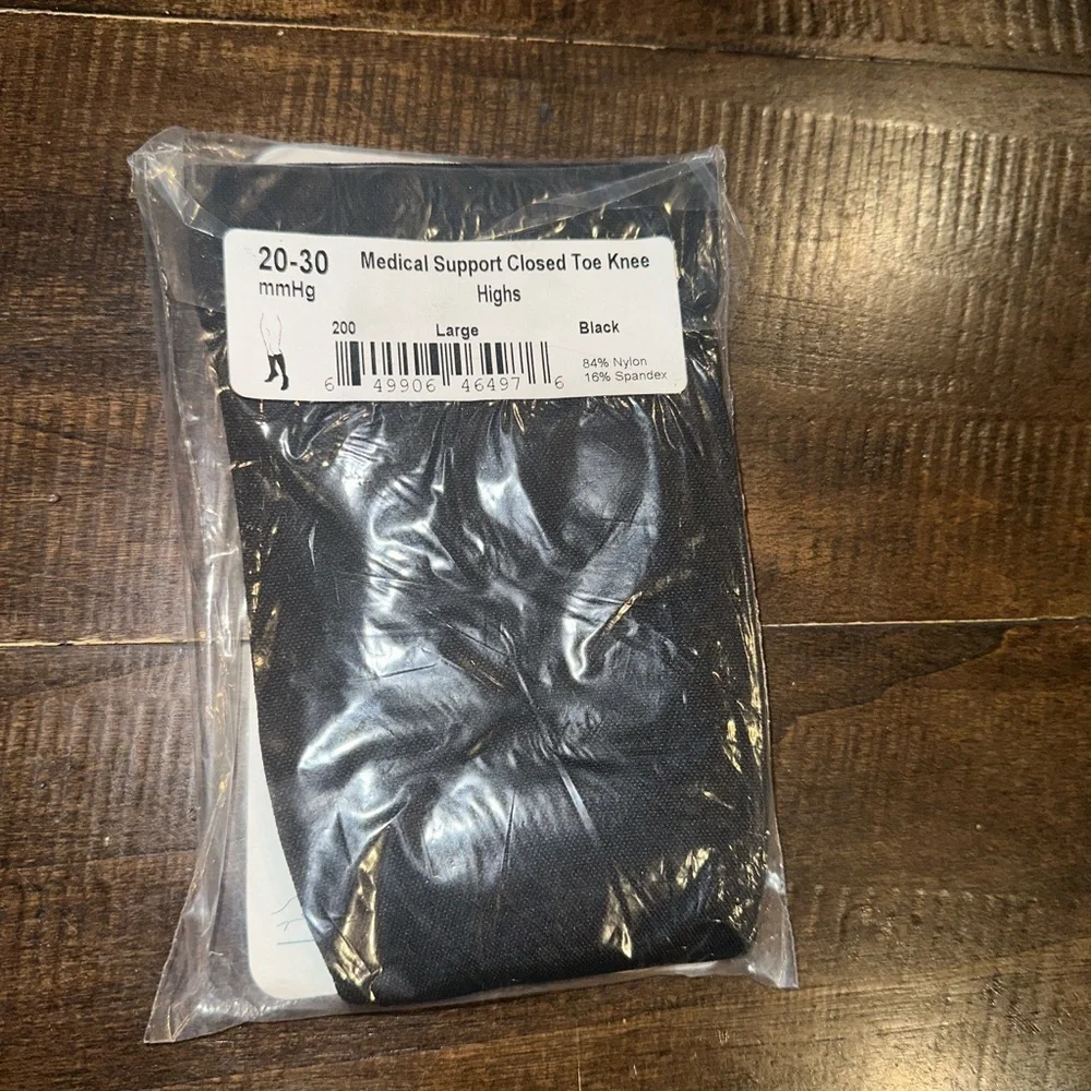Ames Walker P200 size large black Compression Socks 20-30 mmHg